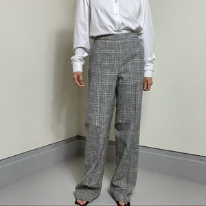 ZARA New with tag checkered pants. High-waisted, straight-leg. SizeS(26mex),